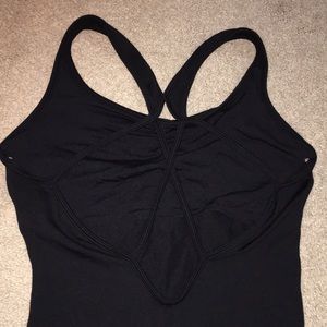 Black strappy back leotard!!